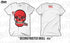 Deconstructed Skull - Red (White Shirt) - Shirt Template - Prenta